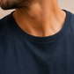 Men’s Navy Blue Brooklyn Printed Sleeveless Tank Top with Beige Shorts