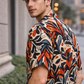 Men’s Multicolor Botanical Print Camp Collar Shirt