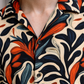 Men’s Multicolor Botanical Print Camp Collar Shirt
