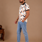 Tshirtsbuddy Men's Geometric Ribbon Pattern Polo T-Shirt