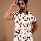 Tshirtsbuddy Men's Geometric Ribbon Pattern Polo T-Shirt