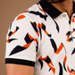 Tshirtsbuddy Men's Geometric Ribbon Pattern Polo T-Shirt