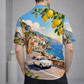 Men’s Multicolor Scenic Print Camp Collar Shirt