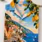 Men’s Multicolor Scenic Print Camp Collar Shirt