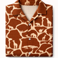 Men’s Brown Safari Print Camp Collar Shirt