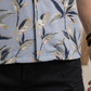 Men’s Light Grey Floral Print Camp Collar Shirt