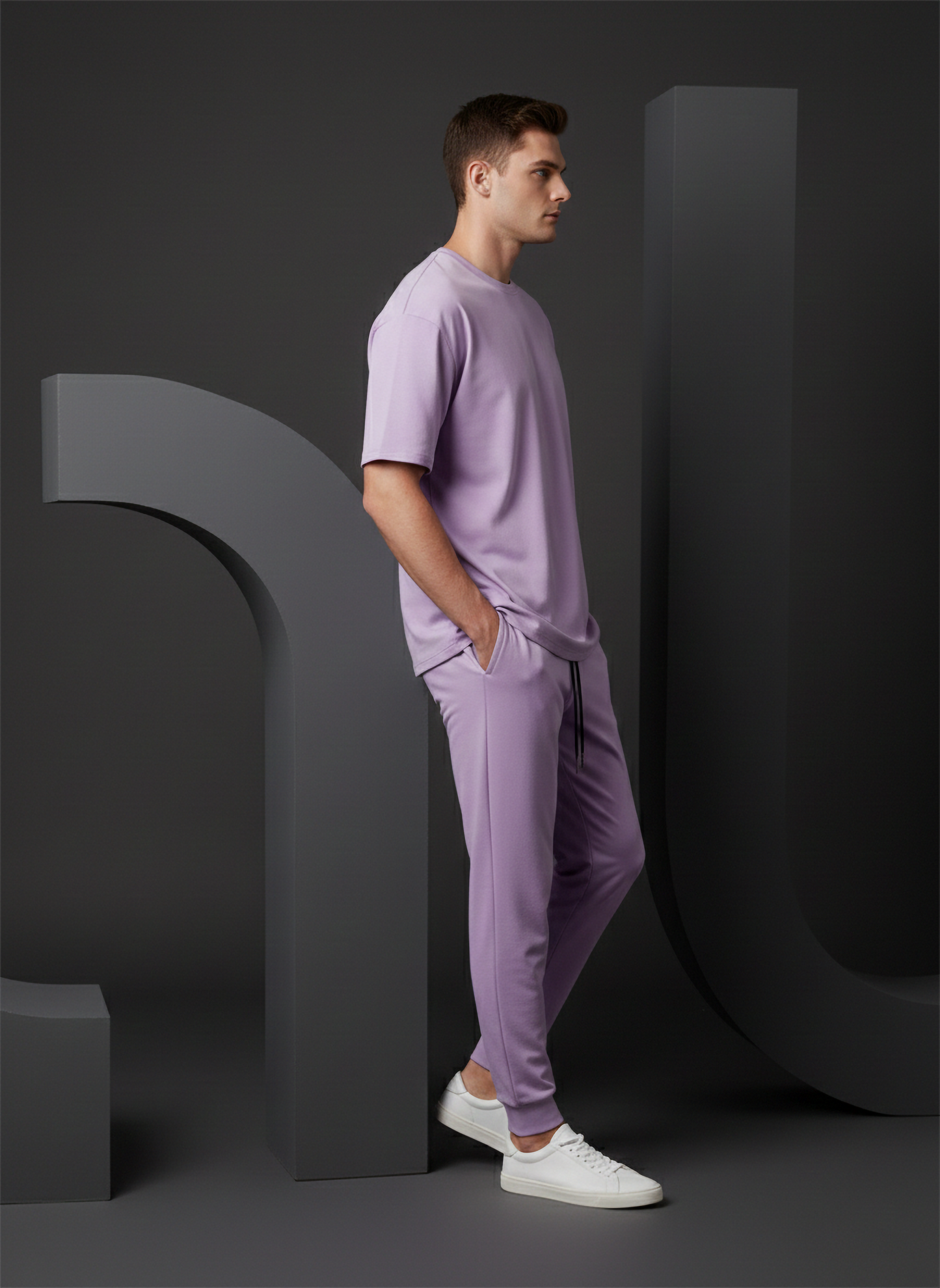 Men's Lavender Loungewear Co-ord Set