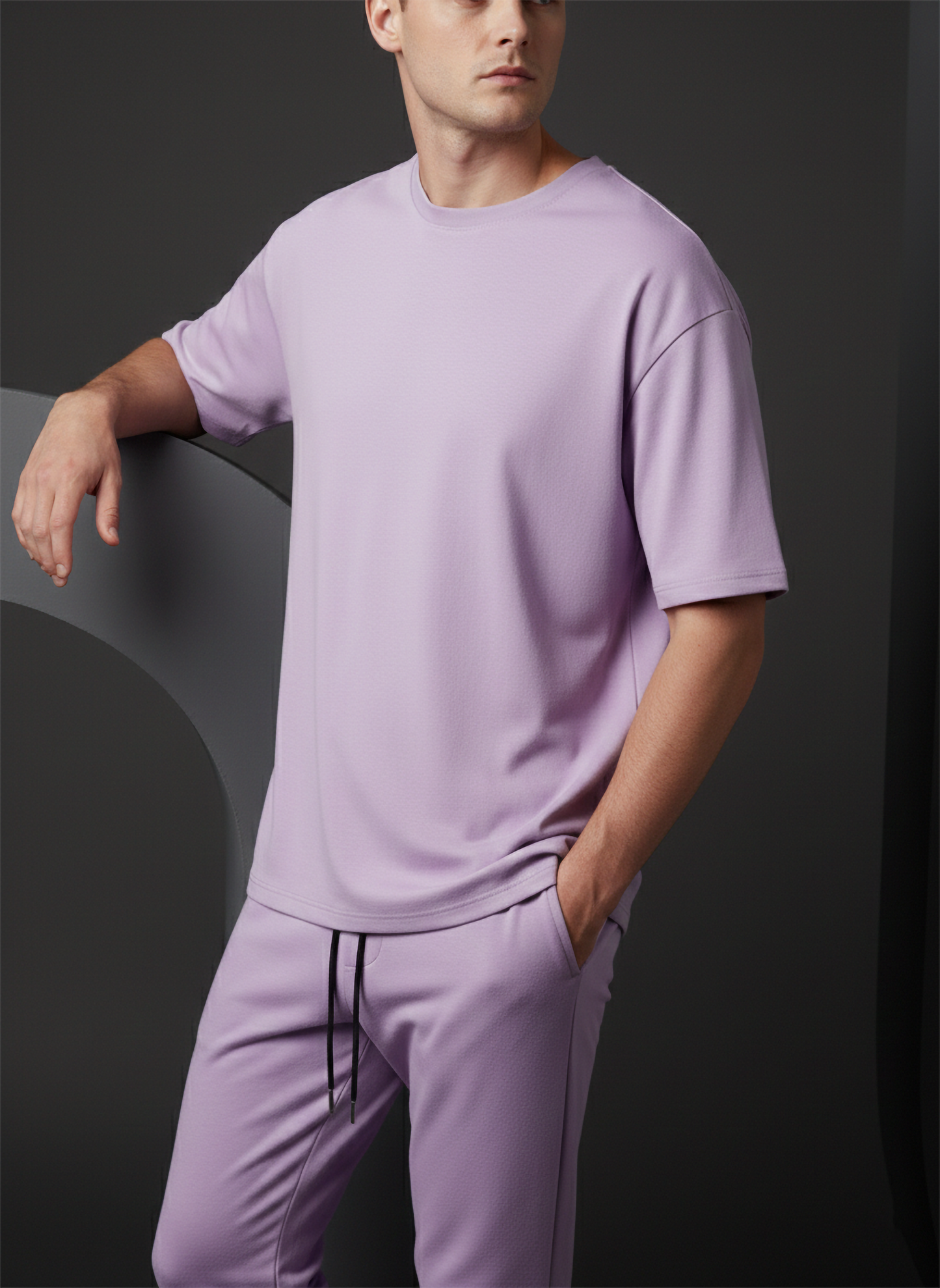 Men's Lavender Loungewear Co-ord Set
