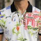 Multicolor Premium Fabric Regular Printed Polo T Shirt For Men