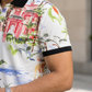 Multicolor Premium Fabric Regular Printed Polo T Shirt For Men