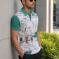 Multicolor Premium Fabric Regular Printed Polo T Shirt For Men