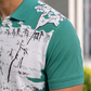 Multicolor Premium Fabric Regular Printed Polo T Shirt For Men