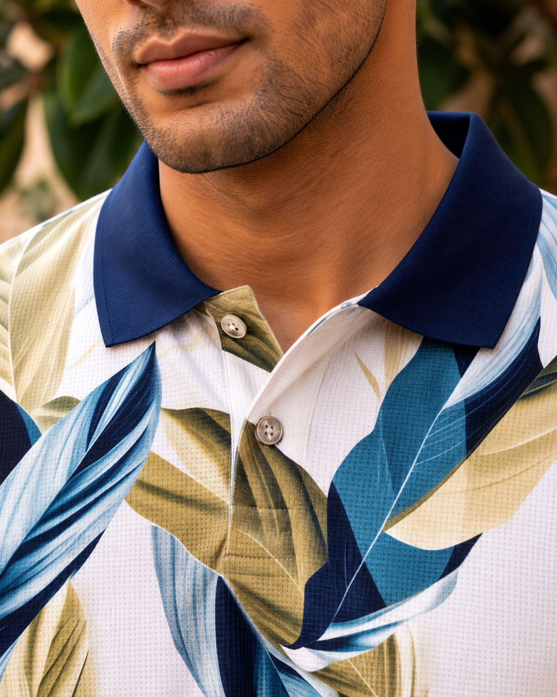 Multicolor Premium Fabric Regular Printed Polo T Shirt For Men