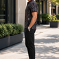 Multicolor Premium Fabric Regular Printed Polo T Shirt For Men