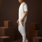 Men’s White & Beige Loungewear Co-Ord Set