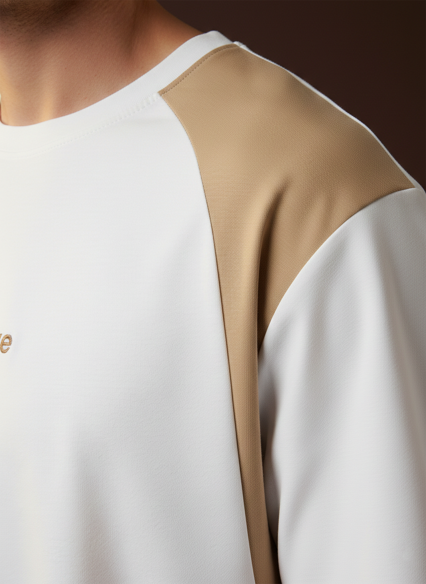 Men’s White & Beige Loungewear Co-Ord Set