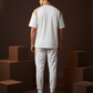 Men’s White & Beige Loungewear Co-Ord Set