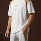 Men’s White & Beige Loungewear Co-Ord Set
