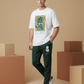 Men’s White & Green Printed Loungewear Co-Ord Set