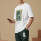 Men’s White & Green Printed Loungewear Co-Ord Set