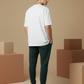 Men’s White & Green Printed Loungewear Co-Ord Set
