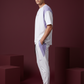 Men’s White & Purple Loungewear Co-Ord Set