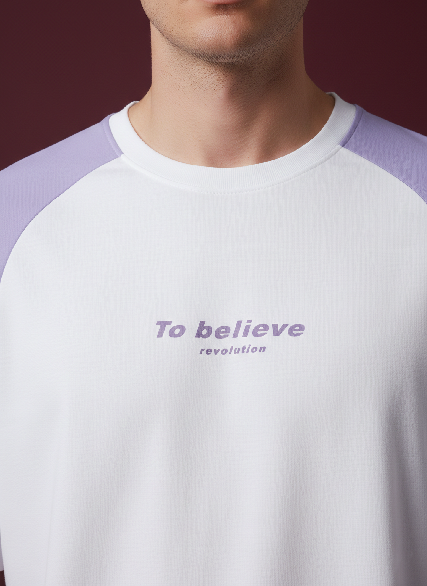 Men’s White & Purple Loungewear Co-Ord Set