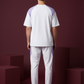 Men’s White & Purple Loungewear Co-Ord Set