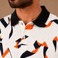 Tshirtsbuddy Men's Geometric Ribbon Pattern Polo T-Shirt